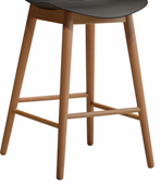 Fortona Light 4 leg Timber Stool Base. Natural Beech finish. Seat height 750mm